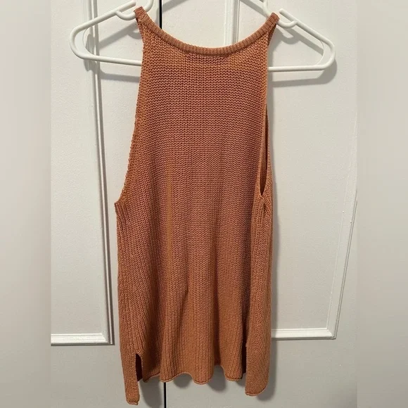 Zara crochet Burnt Orange Knit Tank Top Size Small Women’s - Picture 6 of 10